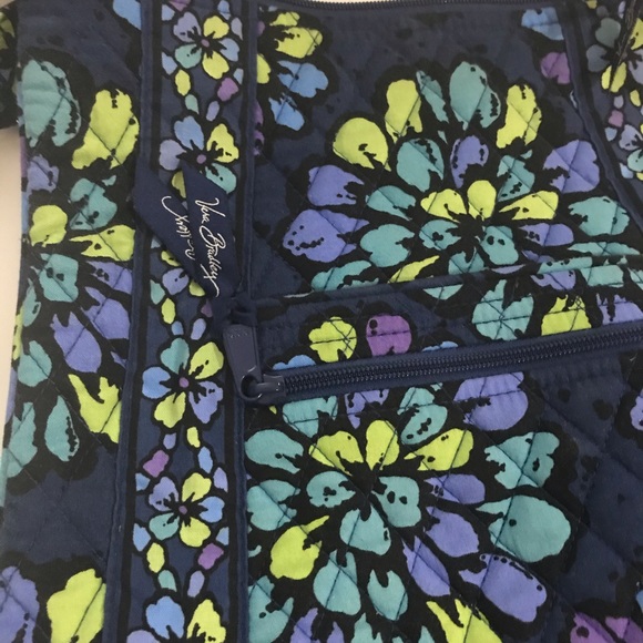 VERA BRADLEY BLUE PURPLE GREEN CROSSBODY BAG PURSE - Picture 2 of 5